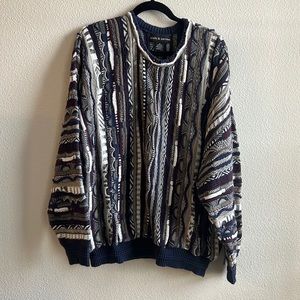 Vintage oversized knit crew neck sweater